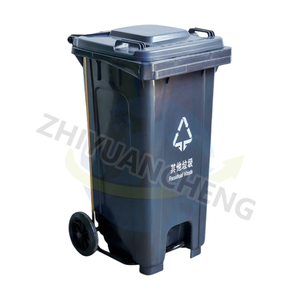 Vendita calda di rifiuti esterni da <span class=keywords><strong>120</strong></span> <span class=keywords><strong>litri</strong></span> con struttura in piedi grande contenitore di plastica con coperchio prezzo di fabbrica - Product Image 1