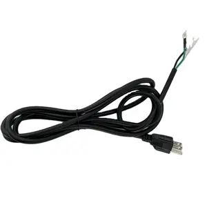 American Open End Power Cord with Three-Plug High Quality Extension Cord