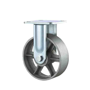 Hochbelastbare <span class=keywords><strong>4</strong></span>, 5, 6, 8 Zoll Gusseisen-Lenkrollen für Öfen, Starre Stahl-Lenkrollen - Product Image 4