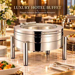 Olla de Acero Inoxidable Redonda de 6L de Lujo con Tapa para Restaurantes de Alta Gama y Buffets de Hoteles Cinco Estrellas - Product Image 6