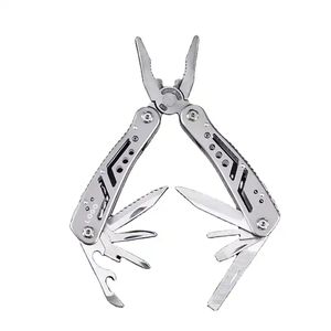 Cuchillo multifuncional Herramienta de supervivencia Acampar al aire libre Alicates multiherramienta portátiles Alicates de bolsillo plegables - Product Image 1