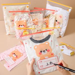 高品質カスタム透明フロスト加工プラスチック製スライダー付きジッパーロックビキニバッグ（ロゴ入りプラスチック製ジッパー付き衣類バッグ） - Product Image 5