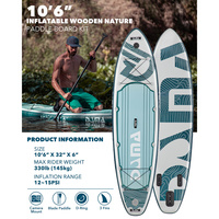 Planche à pagaie gonflable portable DAMA avec pompe à double action, sac à dos et sac étanche – Kit complet de paddleboard