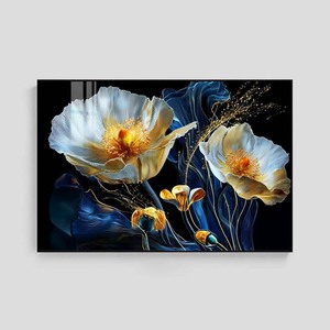 <span class=keywords><strong>Stampe</strong></span> floreali botaniche di fiori <span class=keywords><strong>Vintage</strong></span> di arte della <span class=keywords><strong>parete</strong></span> in eleganti cornici di diamanti per l'arredamento del soggiorno - Product Image 2