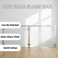 Système de garde-corps en verre trempé à profil en U en aluminium sans cadre pour villa, hôtel, escalier, usage extérieur, certification de sécurité NBC Canada