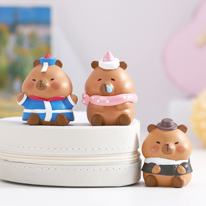 Cute Kapibara Resin Figurine Animal Shape Desktop Decoration Home Decor Craft Gift - Product Image 3