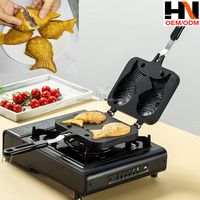Poêle à Taiyaki 2, 3 ou 4 poissons, antiadhésive, pour gaufres, mini-œufs et crêpes, ensemble de cuisson