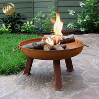 Rusty Garden Outdoor Wood Burning Portable Acero inoxidable Pizza Horno Corten Steel Fire Pit y barbacoa con componentes metálicos