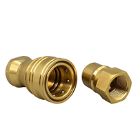 Raccord rapide hydraulique KZD en laiton, auto-étanche, pour conduites d'huile haute pression, systèmes hydrauliques et pneumatiques