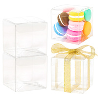 Boîtes d'emballage en PVC transparent personnalisables, boîtes cadeaux carrées en PET transparent, boîtes cadeaux pliables en plastique