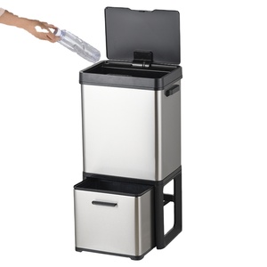 SY Two Compartment Automatic Lid Foot Kitchen Stainless Steel Smart Trash <strong>Bin</strong> Steel <strong>Sensor</strong> Trash <strong>Bin</strong> with Lid - Product Image 2