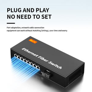 ตัวแปลงสัญญาณ SC Media Converter 10/100M Ethernet Switch 20KM 1 SC +8 RJ45 ใยแก้วนำแสง Poe Switch Network Fiber Media Converter ขายดี - Product Image 2