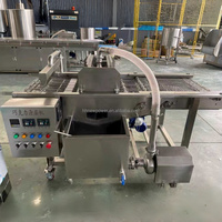 Ligne de production de barres protéinées au chocolat trempé, de gâteaux, de biscuits et de cookies, avec machine d'enrobage contrôlée par PLC