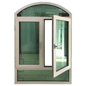 녹색 반사 유리 알루미늄 문과 창문