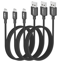 Cable de Carga Rápida SUNGUY de Nailon Trenzado de 18W, Cable de Datos USB, Cable de Alimentación para Teléfonos Móviles, Bancos de Energía y Laptops
