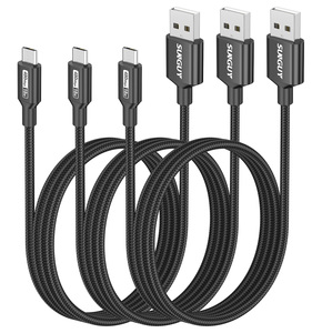 SUNGUY สายชาร์จเร็วแบบถักไนลอน 18W สายชาร์จโทรศัพท์ สายดาต้า USB สายไฟสำหรับโทรศัพท์มือถือ พาวเวอร์แบงค์ และแล็ปท็อป - Product Image 1