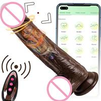 8,6 "Fernbedienung Realistische Silikon Vibrator Sexspielzeug für Frauen Schwarzer Schub dildo mit starkem Saugnapf