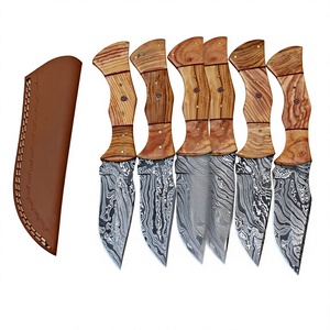 Cuchillo de caza de acero damasco de hoja fija para exteriores para minoristas - Product Image 6