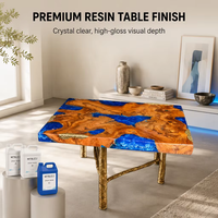 Résine époxy transparente multi-usages avec durcisseur pour tables personnalisées, artisanat fait main, projets de menuiserie et de construction