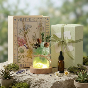 Juego de Lámpara Difusora de Aroma de Cristal con Aceite Esencial, Botánicos Secos, Caja de Regalo y Bolsa de Transporte para Decoración del Hogar - Product Image 3