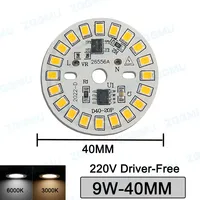 AC220V SMD 2835 Modules de LED Cartes de source de lumière blanche chaude blanche froide avec pilote de carte PCB gratuit 3W 5W 7W 9W 12W 15W 18W