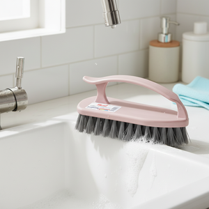 Eco-Friendly Household Plastic Hard <b>Scrub</b> <b>Brush</b> with Nylon Bristles and Handle Made in Turkey for Kitchen & Bathroom Cleaning - Product Image 3