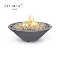 Bacs à feu pour piscine en GRC/CFRC durables, fabriqués directement en usine, avec fonction cascade, de haute qualité, au propane/gaz naturel
