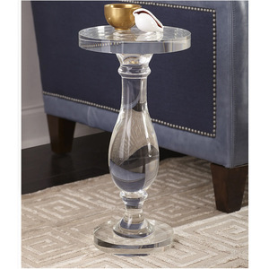 Italian Style Round <b>Coffee</b> <b>Table</b> Acrylic Transparent K9 Crystal Minimalist Living Room Side <b>Table</b> Decorative - Product Image 1