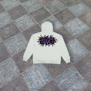 Sudadera con Capucha Vintage para Hombre, 100% Algodón, con Cierre, Transpirable, de Tela de Rizo, Estampada, Corte Holgado, para Otoño - Product Image 4