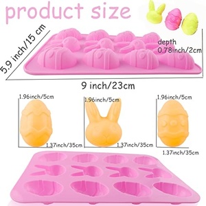Moule à gâteau en silicone pour œufs de Pâques, design personnalisé, haute performance, écologique, pour la pâtisserie commerciale - Product Image 5