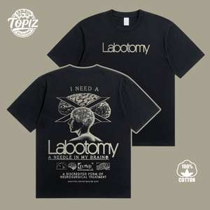 T-shirt vintage rétro américain à manches courtes pour homme et femme, coupe ample en pur coton, grande taille, motif tête de mort de <span class=keywords><strong>rappeur</strong></span> en impression directe - Product Image 6