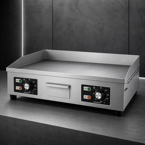 High Power 3500W Commercial Electric <b>Flat</b> <b>Top</b> <b>Griddle</b> 660mm Heavy Duty Stainless Steel <b>Griddle</b> for Industrial Kitchen Use - Product Image 1