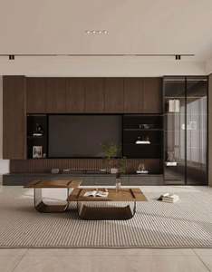 Customized Modular Integrated Woodentv Cabinet for Living Room Whole House <b>Tv</b> <b>Wall</b> Decor - Product Image 4