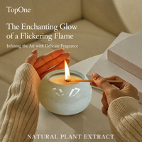 Bougie d'aromathérapie à l'extrait de plantes naturelles avec mèche en bois crépitante 150g, pot en céramique céladon pour la relaxation, bougies parfumées