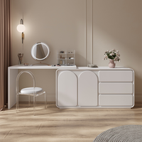 Ensemble de commodes modernes pour chambre à coucher Table de maquillage Coiffeuse Commodes de coiffeuse Bureau en forme de L Mobilier de bureau Mobilier commercial