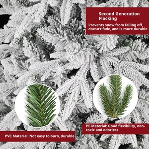 Wholesale Heavy Snow PE & PVC Mixed Flocked Christmas <b>Tree</b> Factory Direct Snow Falling Christmas <b>Tree</b> - Product Image 2