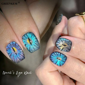 Nuevo Devil Eye Magnetic <span class=keywords><strong>Gel</strong></span> Polish Glitter Disco Reflective Cat Eey Glue Barniz permanente Soak Off UV LED <span class=keywords><strong>Gel</strong></span> Esmalte de uñas - Product Image 5