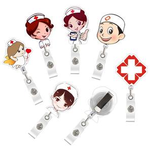 新しいスタイルのエコフレンドリーでおしゃれな卸売医師バッジリール、医療シリーズ、看護学生、看護師、介護士、看護助手、看護助手（看護師）用リトラクタブルバッジ - Product Image 2