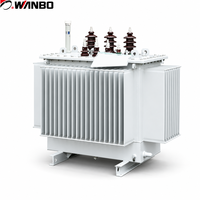 Transformateur de puissance immergé dans l'huile Wanbo-495 S13 à faible perte, avec noyau en acier au silicium haute perméabilité et enroulement en cuivre ONAN, 10kV 35kV