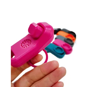 2021 Hot Sale Pink New Command Clicker with finger Ring & Writs Strap High Quality Dog Training Clicker