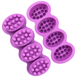 Stampo <span class=keywords><strong>in</strong></span> <span class=keywords><strong>Silicone</strong></span> <span class=keywords><strong>per</strong></span> Sapone e Torte a 4 Scomparti con Foro Singolo, Campione Gratuito dalla Fabbrica 343 - Product Image 4