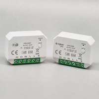 Variateur d'intensité WiFi intelligent compact, compatible Tuya Smart et Google Home, contrôle par la phase descendante pour éclairage LED de 1 à 100W