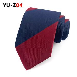 Cravate à rayures <span class=keywords><strong>Repp</strong></span> en stock prêt | Cravates à col Jacquard en polyester avec logo personnalisé pour hommes | Fête de mariage d'affaires uniforme scolaire - Product Image 2