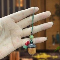 Diffuseur de parfum en bois en forme de gland, accessoires décoratifs DIY, pendentifs pour téléphone
