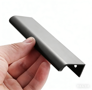 Aluminum Profile Edge Handles Furniture Drawer Pulls Kitchen Cabinet <strong>Door</strong> Black Handles No reviews yet 400 sold - Product Image 1