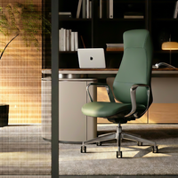 Fauteuil ergonomique en cuir, design moderne, hauteur réglable, base rotative, dossier confortable, utilisation à domicile, au bureau, à l'école, à l'hôpital