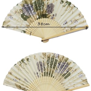 Bamboo Folding Hand Held Fan for Gifts Custom Printed Logo 21cm Paper Customized Japanese Fans Personalized Bamboo Hand Fans