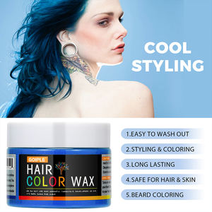 개인 라벨 6 색 40g/120g 오래 지속되는 헤어 왁스 젤 헤어 스타일링 및 착색을위한 임시 헤어 컬러 왁스 - Product Image 2