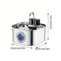 Distributeur d'eau automatique élégant pour animaux de compagnie de 3,2 L - Acier inoxydable rechargeable facile à nettoyer - Abreuvoir pour chats et chiens