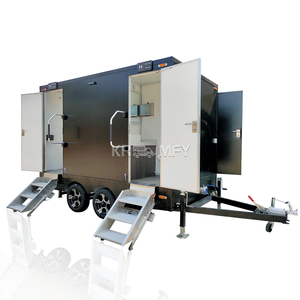 Baño Portátil Móvil de Lujo de Acero Inoxidable 2025 en Venta, Remolque de Baño - Product Image 3